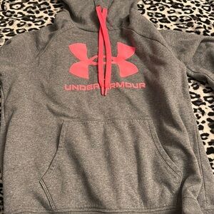 Selling this gray and pink under armor sweatshirt for 10 dollars